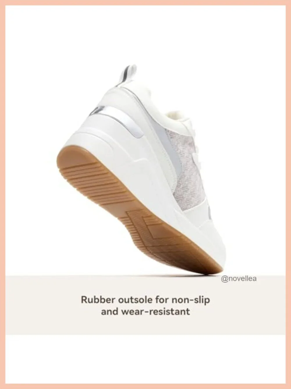 Women's 2 Inch Wedge Heel Platform Sneakers, Knit Athletic Tennis Shoes